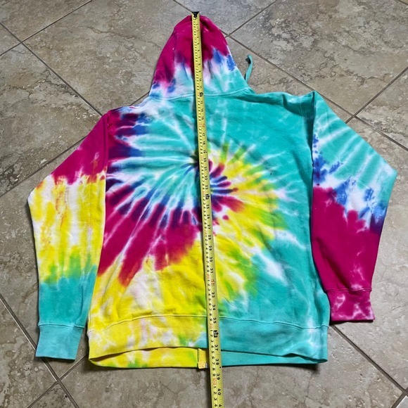 Key West Florida Tie Dye Hoodie Zero Gravitee Full Zip Sweatshirt - Picture 4 of 5